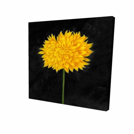 BEGIN HOME DECOR 32 x 32 in. Yellow Chrysanthemum-Print on Canvas 2080-3232-FL111